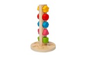 Holzspielzeug - Bigjigs Wooden Nuts and Bolts Tower 11pcs. - 37002