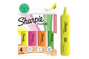 Utensilien zum Schreiben und Zeichnen - Sharpie Fluo XL Textmarker | Keilspitze | sortierte fluoreszierende Farben | 4 Stück - 2190473