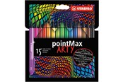 Utensilien zum Schreiben und Zeichnen - STABILO pointMax - Hardtip Fineliner - ARTY - Set 15 Pieces - 488/15-1-20