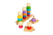 Holzspielzeug - Bigjigs Wooden Rainbow Family Stacking Toy 25pcs. - 37009