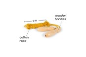 Spiele im Freien - BS Toys Jump Rope Yellow with Wooden Handles - GA230