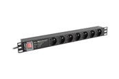 Stromkabel (Extern) - Lanberg - power distribution strip - 4000 Watt - PDU-PRO-07E-0200-BK
