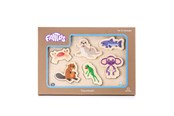 Puzzle - Fantorangen & Fantus WOODEN PUZZLE 6 BRICKS WATER ANIMALS - 62-112071
