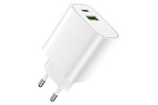 Handys - Adapter und Ladegeräte - Forever 20W USB-C PD & QC Wall Charger White - GSM113213