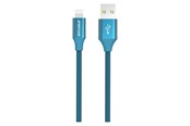 USB Kabel - GreyLime Braided USB-A to MFi Lightning Cable Blue 1 m - C21AL1M01