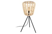 Lampen - EGLO Stars of Light MONTEZUELO bordlampe E27 bambus/sort - 390154