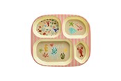 Tischgedeck - Rice - Melamine Kids 4 Room Plate - Coral Ocean Print - KIPL4-OCEI