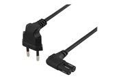 Stromkabel (Intern) - Deltaco - power cable - Europlug to power IEC 60320 C7 - 50 cm - DEL-109BK
