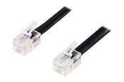 Netzwerk - Kabel - Deltaco IMP DEL-160M - phone cable - 10 m - black - Schwarz - 10 meter - DEL-160M