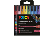 Utensilien zum Schreiben und Zeichnen - POSCA marker sæt PC-3M 8 ass. farver Glitter - 401661