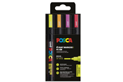 Utensilien zum Schreiben und Zeichnen - POSCA marker sæt PC-5M 4 ass. farver neon - 401664