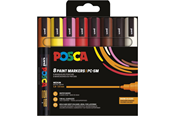 Utensilien zum Schreiben und Zeichnen - POSCA marker sæt PC-5M 8 ass. Warm colors - 401670