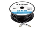 Display Kabel - Lanberg HDMI cable with Ethernet - 100 m - CA-HDMI-20FB-1000-BK