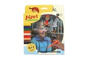 Kreativ-Spiele - Pippi vinduesmaling m/9 tusser & 4 motiver - 18286