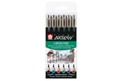 Kreativ-Spiele - Sakura Pigma Brush Set Case 6 Basic Colors - POXSDKBR6