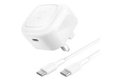 Handys - Adapter und Ladegeräte - Belkin BoostCharge power adapter - compact - 24 pin USB-C - 45 Watt - with USB-C cable (1m) - WCA013KQ1MWH-B6