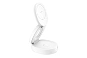 Handys - Adapter und Ladegeräte - Belkin BoostCharge wireless charging stand - 2-in-1 Qi2 magnetic foldable - + AC power adapter - 15 Watt - WIZ035KQWH