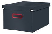 Archivierung und Aufbewahrung - Esselte Click & Store Cosy Aufbewahrungs- und Transportbox Mittel, 85% recycelter Karton, Grau - 53480089