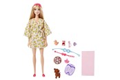 Dolls & Accessories - Barbie Fashionistas Doll with Puppy Kids Toys Self-Care Spa Day - HKT90