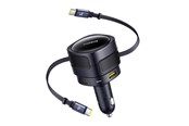 Handys - Adapter und Ladegeräte - Baseus Enjoyment Max Car Charger 90W USB-C x2 USB-A USB-C Ports - Black - C00035507121-03