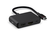 Dockingstationen - Unisynk 3 Port USB-C Hub V2 4K 60Hz 100W - Black - 10383
