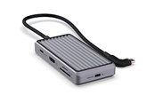 Dockingstationen - Unisynk 8 Port USB-C Hub V2 4K 60 HZ 100QW - Grey - 10386