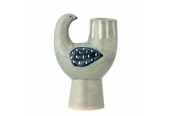 Einrichtung - Bloomingville - Trudy Candlestick H12.5 cm - Blue stoneware - 82060864