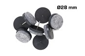 Nägel & Schrauben - Home>it slip stitch with felt Ø28 mm x 8 pcs black - 11611