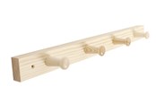 Halterungen & Scharniere - Home>it Coat rack 4 hooks pine wood natural RETRO - 12302