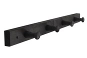 Halterungen & Scharniere - Home>it Coat rack 4 hooks pine wood black RETRO - 12303