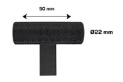 Halterungen & Scharniere  - Home>it Knurled T-Bar Furniture Knob Matte Black Set of 2 - 21290
