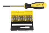 Handwerkzeuge - Home>it Screwdriver handle + 12 x Bits Cr-V steel - 70222