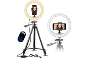 Gadget - Pro Ringlicht Stativ 10"- 52-167 cm - Bluetooth Fernbedienung - 3000-6500K *DEMO* - 6582