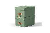 Archivierung und Aufbewahrung - Leitz Puro Aufbewahrungsbox mit Deckel, klein, 7L, 100% Recyclingkarton, 2er-Pack, Grün - 61470050
