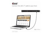 Dockingstationen - Club 3D 8-in-1 - docking station - USB-C - HDMI DP - 1GbE - CSV-2540