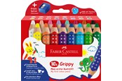 Utensilien zum Schreiben und Zeichnen - Faber-Castell Buntstift Grippy 16er Set mit Spitzer - 110645