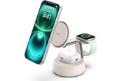 Handys - Adapter und Ladegeräte - Belkin UltraCharge Pro 25w Qi2 3in1 Magnetic Charger Sand - WIZ040KQSD
