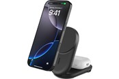 Handys - Adapter und Ladegeräte - Belkin UltraCharge 25w Qi2 2in1 Magnetic Charger plus USB-C EU Black Round - WIZ039KQBK
