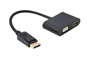 Display Kabel - Gembird Cablexpert adapter - DisplayPort / HDMI / VGA - 10 cm - A-DPM-HDMIFVGAF-01