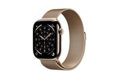 Smartwatches, Pulsuhren, Sportuhren & Schrittzähler - Apple Watch Series 11 GPS + Cellular 46mm Gold Titanium Case with Gold Milanese Loop - S/M - MFD74QN/A