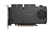 Festplatten Zubehör - Icy dock MB204MP-B - storage enclosure - PCIe 5.0 x16 (NVMe) - PCIe 5.0 x16 - MB204MP-B