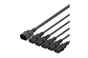 Stromkabel (Intern) - Deltaco - power splitter - IEC 60320 C14 to power IEC 60320 C13 - 3 m - DEL-113E