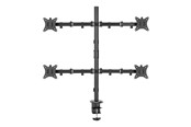 Monitorhalterung - Deltaco mounting kit - for flat panel - quad tilt swivel rotate 9 kg - black - ARM-0302-B