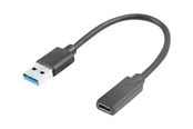 USB Kabel - Lanberg - USB-C adapter - USB Type A to 24 pin USB-C - 15 cm - AD-UC-UA-03