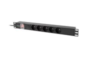 Stromkabel (Extern) - Lanberg - power distribution unit - 2500 Watt - PDU-05E-0200-IEC-BK