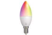 Smart-Home - Deltaco Smart - LED light bulb - shape: C37 - E14 - 4.9 W - RGB/white light - 2700-6500 K - white - SH-LE14C37RGB02