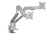 Monitorhalterung - ICY BOX mounting kit - adjustable arm - for 2 flat panels - silver/grey - IB-MS524-T