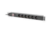Stromkabel (Extern) - Lanberg - power distribution unit - 2500 Watt - PDU-06F-0200-IEC-BK