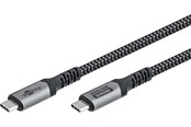 USB Kabel - Pro USB-C <-> USB-C - 1.0m - 240 Watt Power Delivery - USB 4.0 / Thunderbolt 4 - Schwarz - PUSB4-40-AC-SBG-1M