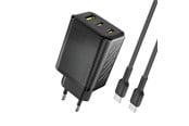 Handys - Adapter und Ladegeräte - Dudao A29C 65W GaN Wall Charger + USB-C Cable - Black - 6976625334933